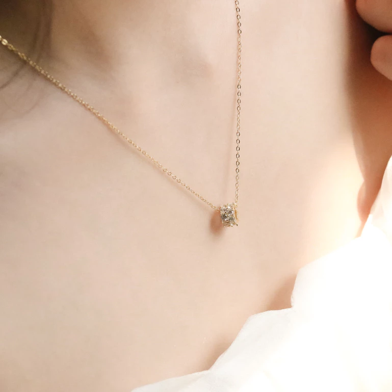 Dây chuyền bạc nữ mạ vàng 14K cao cấp LAVESTA LAV029 vòng tròn đính đá biểu tượng Endless Love -Tình yêu bất tận - Ảnh 2