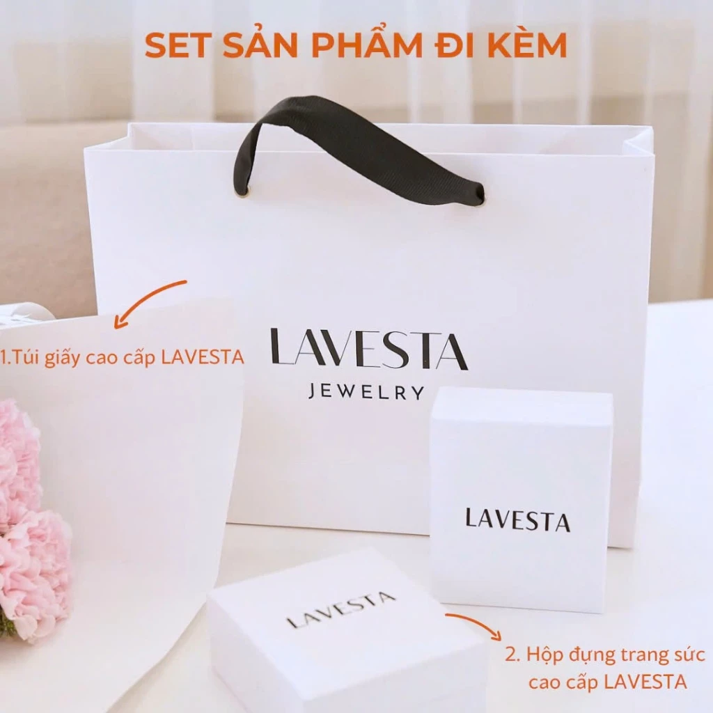 Lắc tay bạc nữ mạ vàng hồng 18K cao cấp LAVESTA LAV061 cỏ 4 lá đôi thiết kế mới sang chảnh, thời thượng Dorothy - Ảnh 9