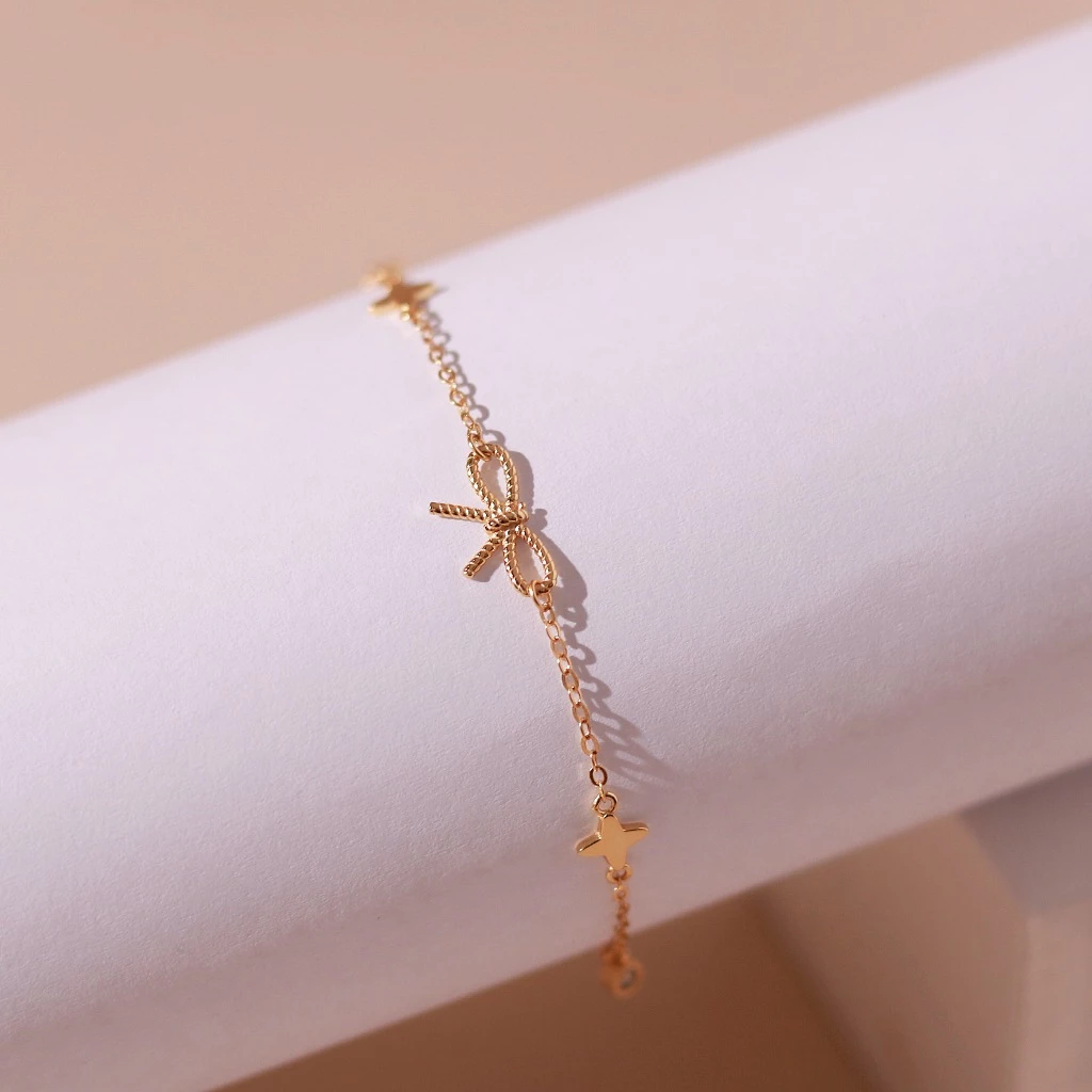 Lắc tay bạc nữ mạ vàng 14K cao cấp LAVESTA LAV078 Marysol thiết kế nơ xinh nữ tính, thanh lịch - Ảnh 5