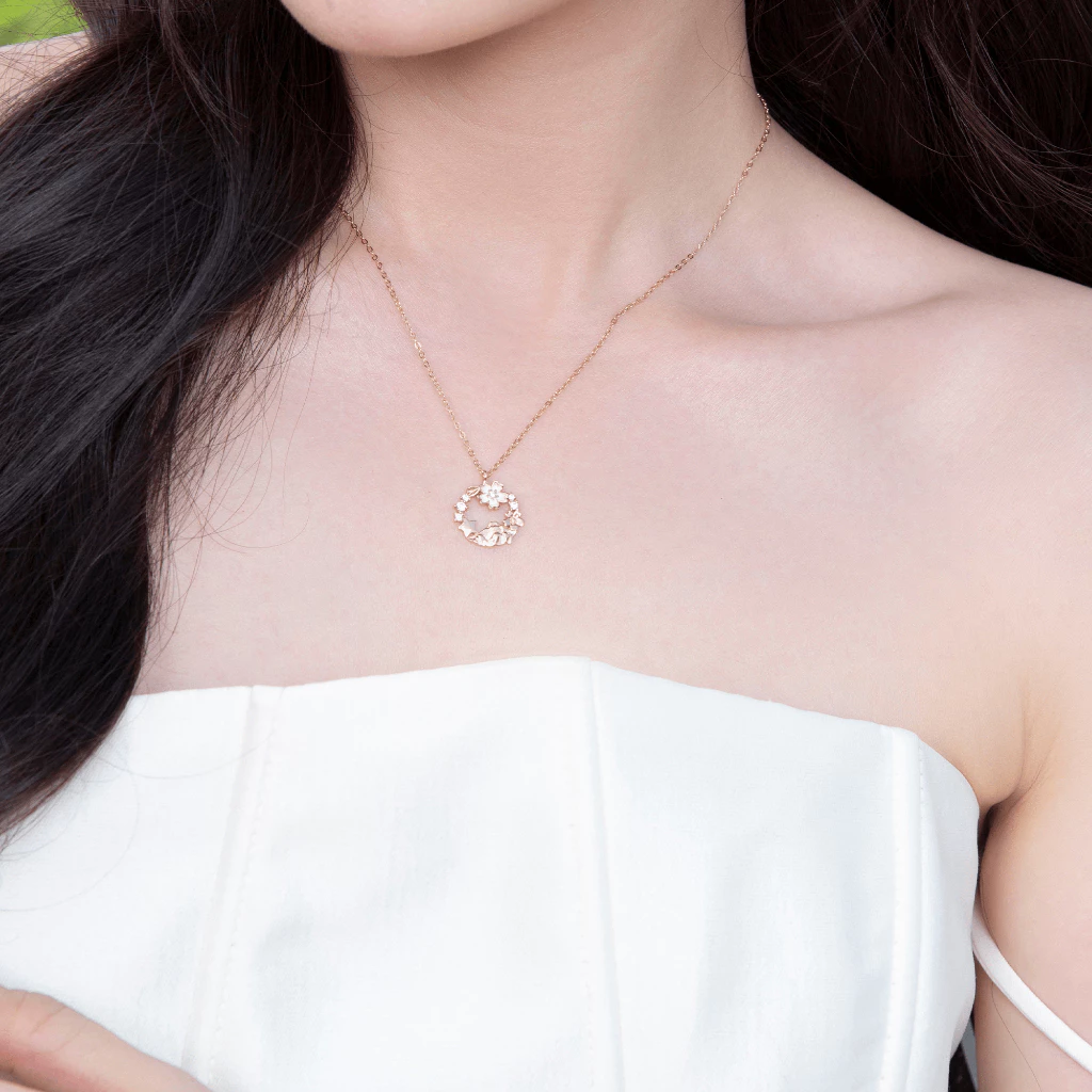 Lắc tay bạc nữ mạ vàng hồng 18K LAVESTA LAV133 Cherry bloom thiết kế mặt hoa anh đào mang sức sống mới - Ảnh 5