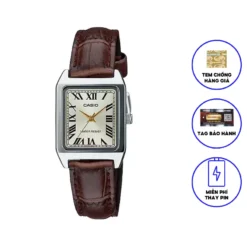 Đồng Hồ Nữ Dây Da Chính Hãng CASIO LTP-V007L-9BUDF