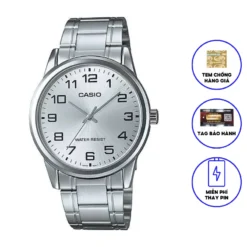 Đồng hồ nam dây kim loại chính hãng Casio MTP-V001D-7BUDF