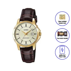 Đồng Hồ Nữ Casio Dây Da LTP-V004GL-9AUDF Chính Hãng