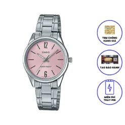 Đồng hồ nữ dây thép không ghỉ Casio LTP-V005D-4BUDF chính hãng
