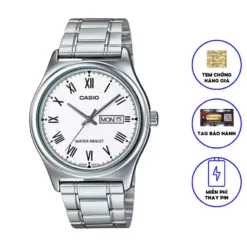 Đồng hồ nam dây kim loại chính hãng Casio MTP-V006D-7BUDF