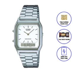 Đồng hồ nam/nữ dây kim loại chính hãng CASIO AQ-230A-7DMQ