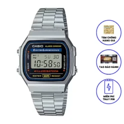 Đồng hồ Casio Nam Vintage A168WA-1 Chính Hãng