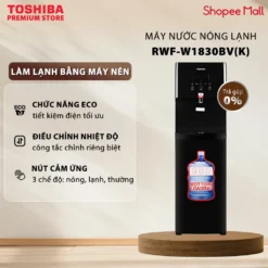 Cây Nước Nóng Lạnh Toshiba RWF-W1830BV(K) - Thiết Kế Sang Trọng - Cảm Ứng Thông Minh - Điều Chỉnh Nhiệt Độ Nước