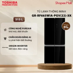 Tủ lạnh Thông Minh Toshiba Inverter 515 lít GR-RF665WIA-PGV(22)-XK - Quản Lý Thực Phẩm, Làm Đá Tự Động