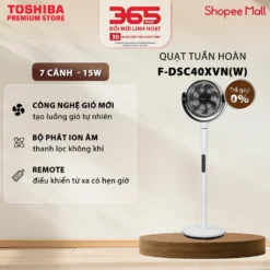 Quạt Tuần Hoàn Toshiba F-DSC40XVN - Công Suất 15W - 7 Cánh Quạt