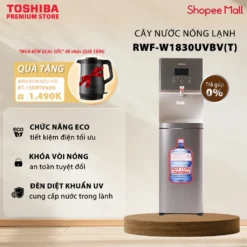 [TẶNG BÌNH] Máy Nước Nóng Lạnh Toshiba RWF-W1830UVBV(T) - Thiết kế sang trọng - Đèn UV Diệt Khuẩn - Khóa An Toàn