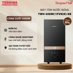 Máy Tắm Nước Nóng Trực Tiếp Toshiba TWH-45EMC1PVN(K)-KB - Công Nghệ SensTemp - Bơm DC Tiết Kiệm Điện
