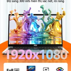 Laptop AOC giá rẻ 15.6 inch R7-7730U RAM 16GB, SSD 512GB mỏng nhẹ cho học tập, văn phòng - BH 1 năm