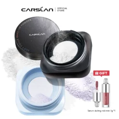 Phấn phủ Black Magnet CARSLAN kiềm dầu màu đen chống nước chống mồ hôi che phủ bóng dầu cho mặt 8g