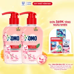Combo 2 Chai Nước Giặt Đồ Lót OMO Hương Hoa Anh Đào Thanh Lịch 300G