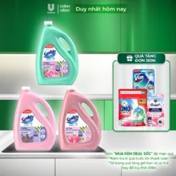 Nước Lau Sàn Sunlight Tinh Dầu Thảo Mộc Sạch Bóng | Chai 3,6 KG | Hoa Hạ - Bạc Hà | Lily - Bạch Trà | Hoa Lavender
