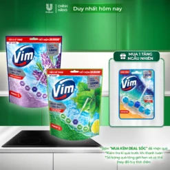 Túi 5 Viên Treo Vệ Sinh Bồn Cầu Vim Power 5 | Sạch Thơm Đến 300 Lần Xả (50g/viên)