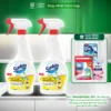 Combo 2 Bọt tuyết lau bếp Sunlight POWERFOAM - Đánh bay dầu mỡ 100%, siêu tiện trong 5 giây | 500ml