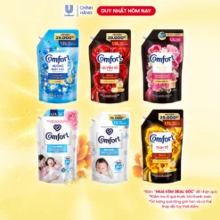 Túi Dùng Thử - Nước Xả Vải Comfort Dịu Nhẹ cho cả nhà, Hương Nước Hoa & 1 Lần Xả Túi 1.1L/1.2L