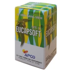 Viên ho dầu tràm - bạc hà - camphor EUCAPSOFT Lọ 40 viên