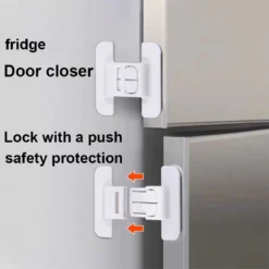 ✨️✨️Chốt Khóa An Toàn Tủ Lạnh, Khóa Cố Định Cửa Tủ, Ngăn Kéo Chống Kẹp Tay Trẻ Em, Khóa Tủ Lạnh Chống Rò Điện