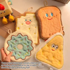 ✨️✨️Khăn lau tay treo tường nhà bếp nhà tắm hình phô mai cute đáng yêu dày dặn 2 lớp mềm mịn thấm hút phong cách Hàn Quố