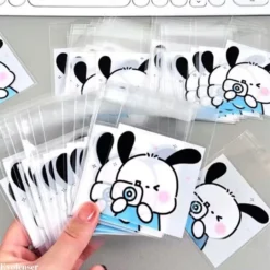 ✨️✨️Set 100 túi kích thước 7x7 cm Túi đựng bánh cookie / trà hoa hoạ tiết hoạt hình đáng yêu Tiệm Ốc Sột