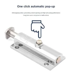 ✨️✨️chốt lò xo tự động bằng thép không gỉ chống trộm cho khóa cửa phòng tắm 1 x Chốt 1 x Bộ ốc vít