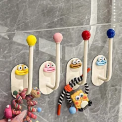 ✨️✨️1 Cái Móc Treo Tường Không Đánh Dấu Dính Khóa Đấm Giá Nắp Bếp Dễ Thương Nhiều Màu Sắc Giá Để Đồ Khăn Tay