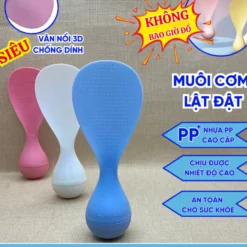 ✨️✨️Muỗng cơm độc lạ tự đứng, muôi xới cơm lật đật chống dính, Muỗng xới cơm không dính hạt vân 3D