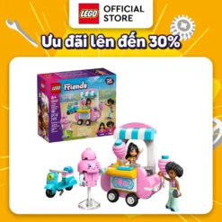 LEGO FRIENDS 42643 Đồ Chơi Lắp Ráp Quầy Kẹo Bông Gòn Di Động Và Xe Scooter (110 chi tiết)