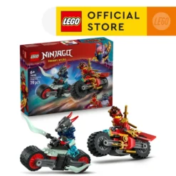 LEGO NINJAGO 71838 Đồ Chơi Lắp Ráp Bộ Đôi Xe Đua Tốc Độ Của Kai (79 chi tiết)