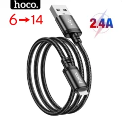 Dây sạc nhanh 2.4a HOCO dùng cho 6 7...12 13 14 chống gập gẫy sợi to dùng bền bì tiện dụng