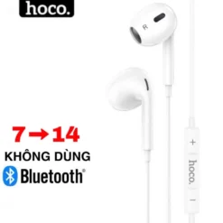 Tai nghe có dây Hoco kết nối ko dùng bluetooth mic đàm thoại nút tăng giảm âm lượng