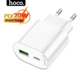Bộ sạc nhanh 20w HOCO dùng cho 14 13 12 11 ... độ bền cao Củ sạc pd20w 2 cổng usb và typec
