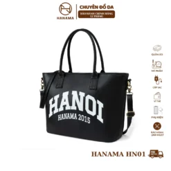 [GIÁ TRI ÂN] _Túi xách Hanama nam nữ thời trang cao cấp HN01 Da Bag Tote Unisex hai màu nâu - đen