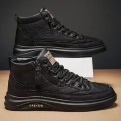 [M116] Giày Bốt Cao Cổ Nam Mẫu Mới Khóa Kéo Tiện Dụng Giày Nam Kiểu Dáng Trẻ Trung Phong Cách Cá Tính Shoes Đế Bằng