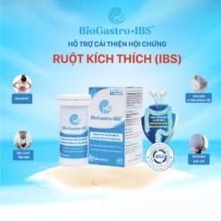 Men vi sinh BioGastro • IBS Thụy Điển dùng cho Viêm Đại Tràng co thắt, Táo bón, Tiêu chảy hộp 30 viên nang