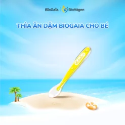 [QUÀ TẶNG KHÔNG BÁN] Thìa ăn dặm Biogaia bằng silicon bảo vệ nướu cho bé, siêu mềm và an toàn
