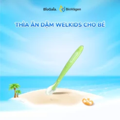 [QUÀ TẶNG KHÔNG BÁN] Thìa ăn dặm Welkids bằng silicon bảo vệ nướu cho bé, siêu mềm và an toàn