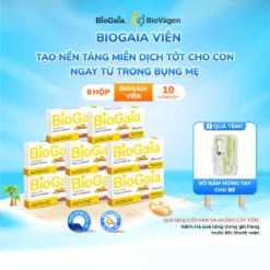 Combo 8 men vi sinh BioGaia ProTectis Dạng viên cải thiện hệ tiêu hóa Thụy Điển hộp 10 viên