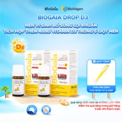Combo 2 Men vi sinh BioGaia ProTectis Drops Vitamin D3 cải thiện hệ tiêu hóa xuất xứ Thụy Điển dung tích 5 ml