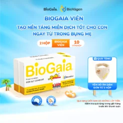 Combo 2 men vi sinh BioGaia ProTectis Dạng viên cải thiện hệ tiêu hóa cho bé từ 2 tuổi Thụy Điển hộp 10 viên