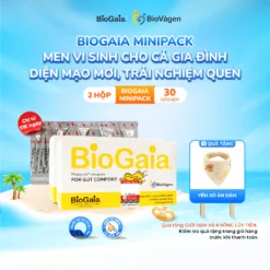 Combo 2 hộp men vi sinh BioGaia ProTectis Minipack cải thiện hệ tiêu hóa xuất xứ Thụy Điển, 1 hộp 30 gói