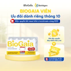 [ĐỘC QUYỀN LIVE CÙNG KOC] Men vi sinh BioGaia ProTectis tablets Thụy Điển hỗ trợ tiêu hóa, hộp 10 viên