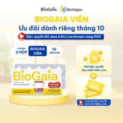 [ĐỘC QUYỀN LIVE CÙNG KOC] Combo 3 hộp men vi sinh BioGaia ProTectis tablets cải thiện tiêu hóa, hộp 10 viên - Thụy Điển