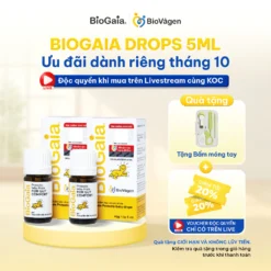 [ĐỘC QUYỀN LIVE CÙNG KOC] Combo 2 lọ men vi sinh BioGaia ProTectis baby drops Thụy Điển 5ml hỗ trợ tiêu hóa